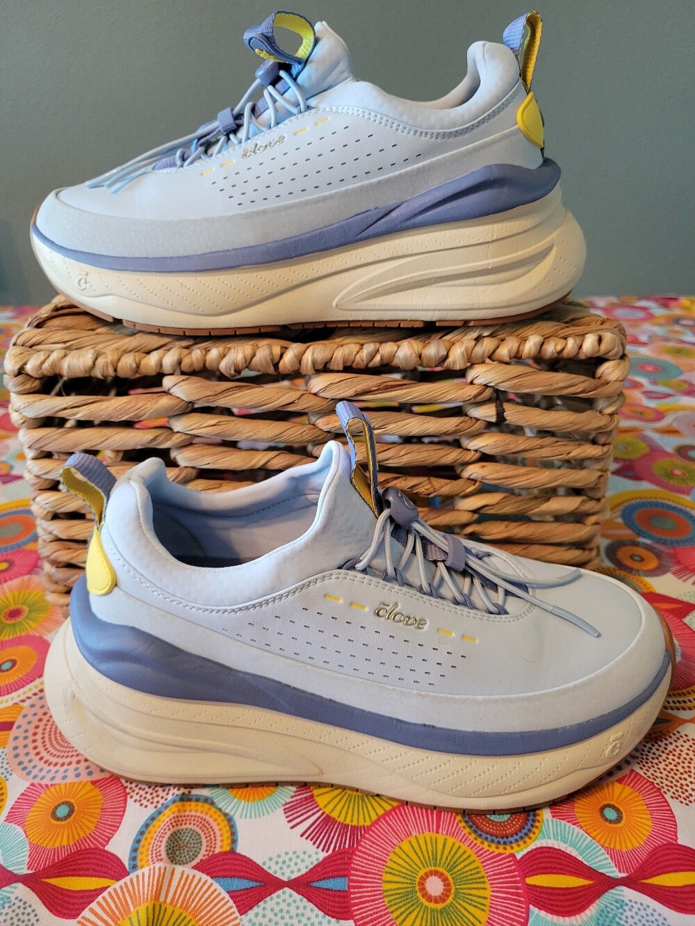 Clove Women's Forte 2 Sneakers Shoes Blue Lemon Size 6.5